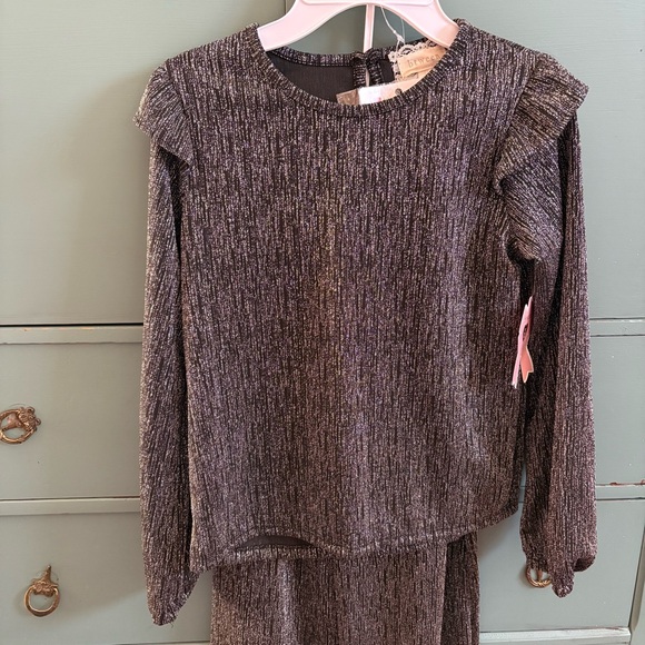 NWT Btween Black Sparkle Top/Pants Set - Picture 3 of 6